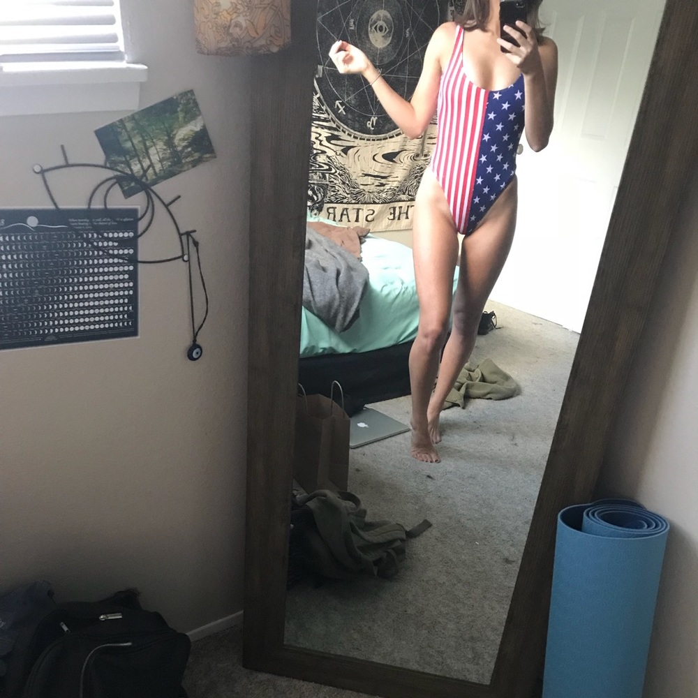 American flag bodysuit